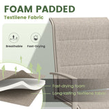 Vicllax 7 Pieces Outdoor Dining Set with Metal Rectangular Table and Padded Swivel Chair