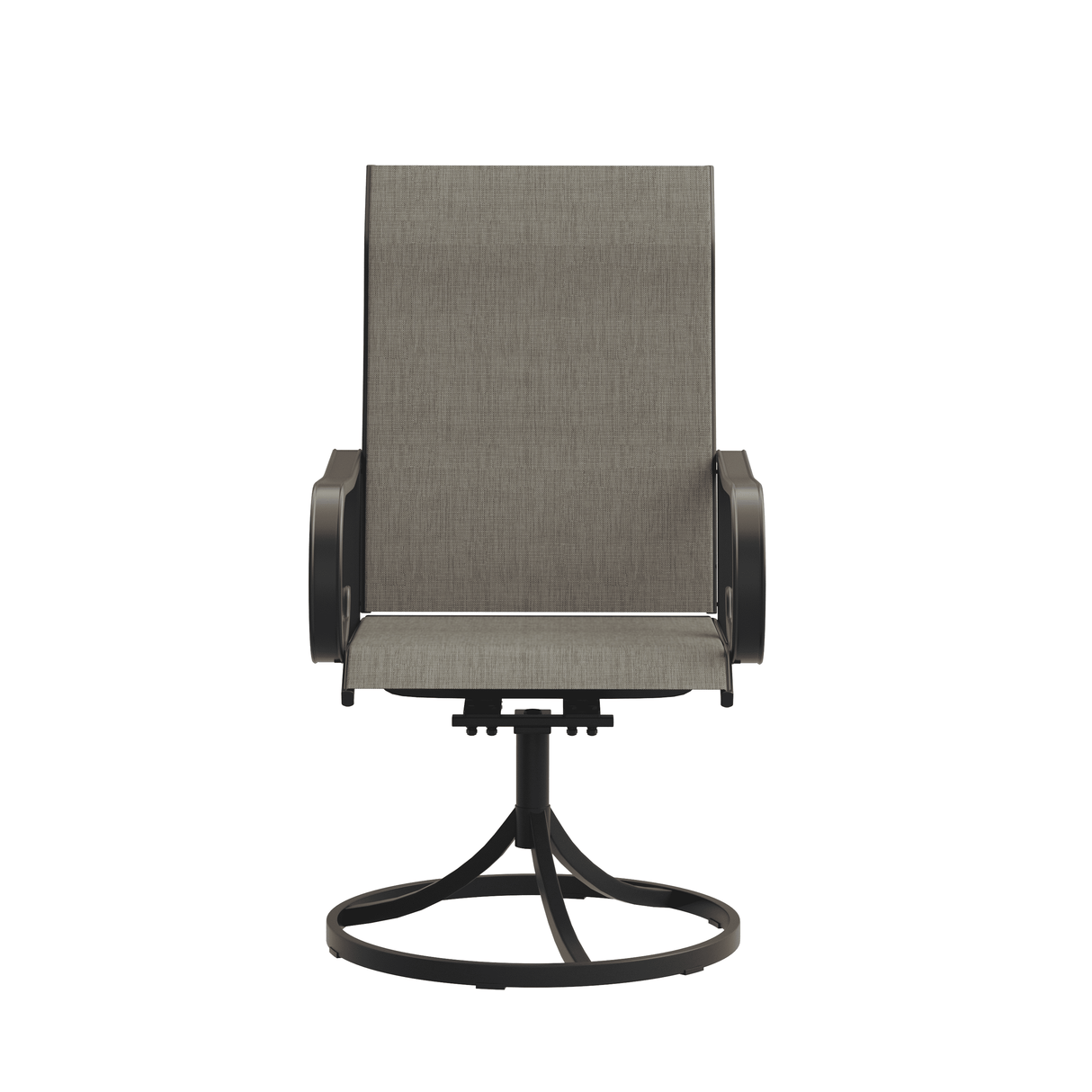 Vicllax Modern Swivel Outdoor Dining Chair set of 2 - High-Back Weather-Resistant Patio Seating