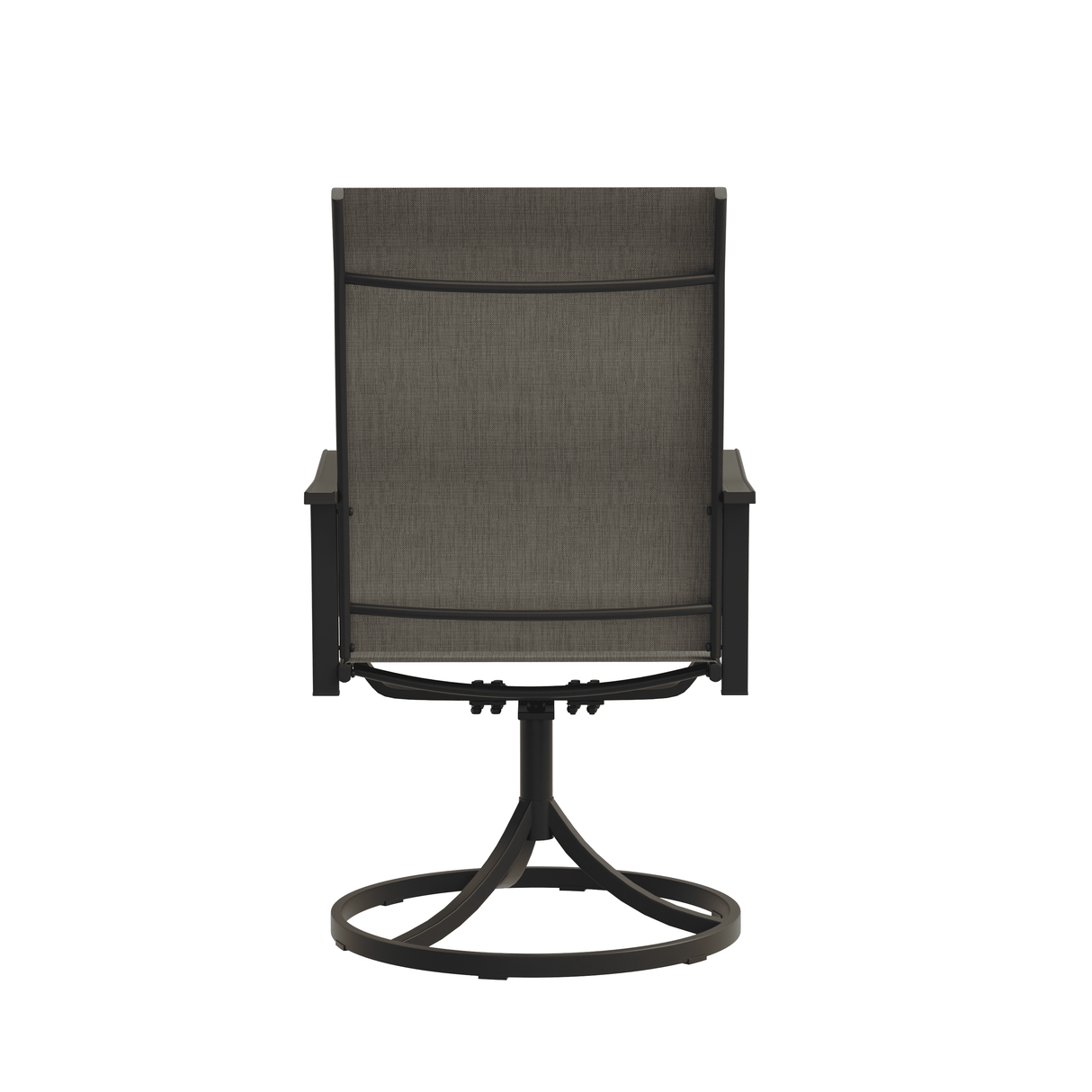 Vicllax Modern Swivel Outdoor Dining Chair set of 2 - High-Back Weather-Resistant Patio Seating