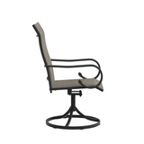 Vicllax Modern Swivel Outdoor Dining Chair set of 2 - High-Back Weather-Resistant Patio Seating