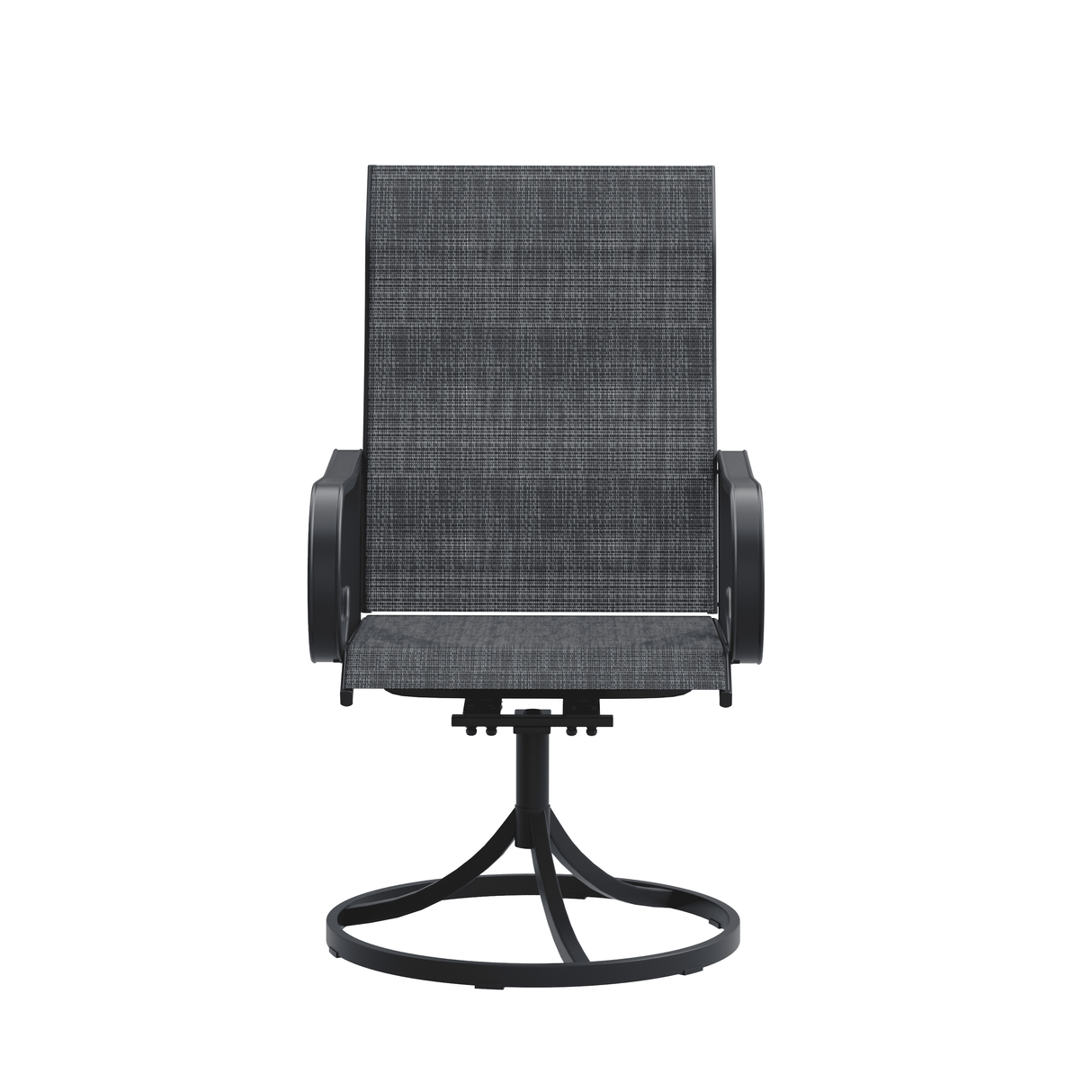 Vicllax Modern Swivel Outdoor Dining Chair set of 2 - High-Back Weather-Resistant Patio Seating