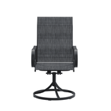 Vicllax Modern Swivel Outdoor Dining Chair set of 2 - High-Back Weather-Resistant Patio Seating
