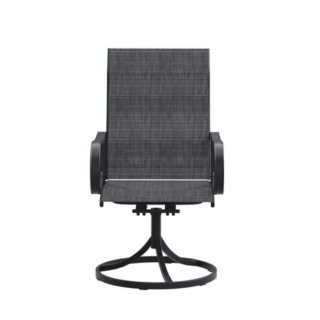 Vicllax Modern Swivel Outdoor Dining Chair set of 2 - High-Back Weather-Resistant Patio Seating