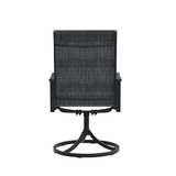 Vicllax Modern Swivel Outdoor Dining Chair set of 2 - High-Back Weather-Resistant Patio Seating
