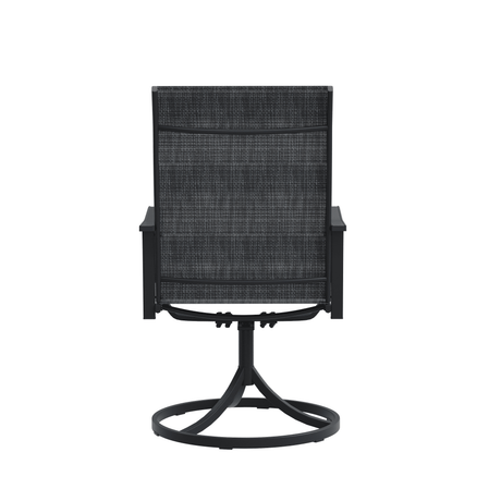Vicllax Modern Swivel Outdoor Dining Chair set of 2 - High-Back Weather-Resistant Patio Seating