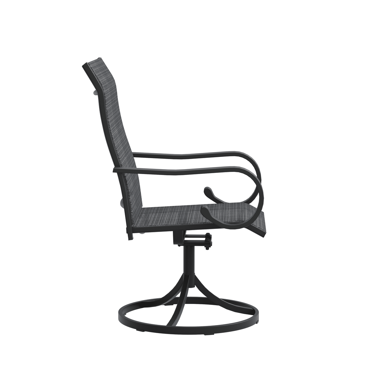 Vicllax Modern Swivel Outdoor Dining Chair set of 2 - High-Back Weather-Resistant Patio Seating