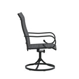 Vicllax Modern Swivel Outdoor Dining Chair set of 2 - High-Back Weather-Resistant Patio Seating