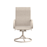 Vicllax Modern Swivel Outdoor Dining Chair set of 2 - High-Back Weather-Resistant Patio Seating