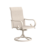 Vicllax Modern Swivel Outdoor Dining Chair set of 2 - High-Back Weather-Resistant Patio Seating