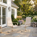 Vicllax Modern Swivel Outdoor Dining Chair set of 2 - High-Back Weather-Resistant Patio Seating