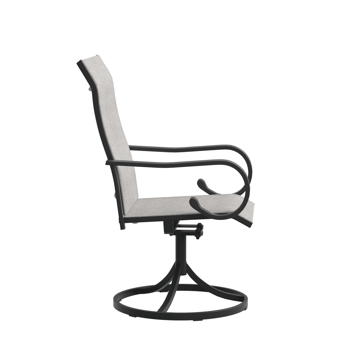 Vicllax Modern Swivel Outdoor Dining Chair set of 2 - High-Back Weather-Resistant Patio Seating