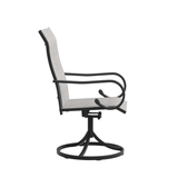 Vicllax Modern Swivel Outdoor Dining Chair set of 2 - High-Back Weather-Resistant Patio Seating
