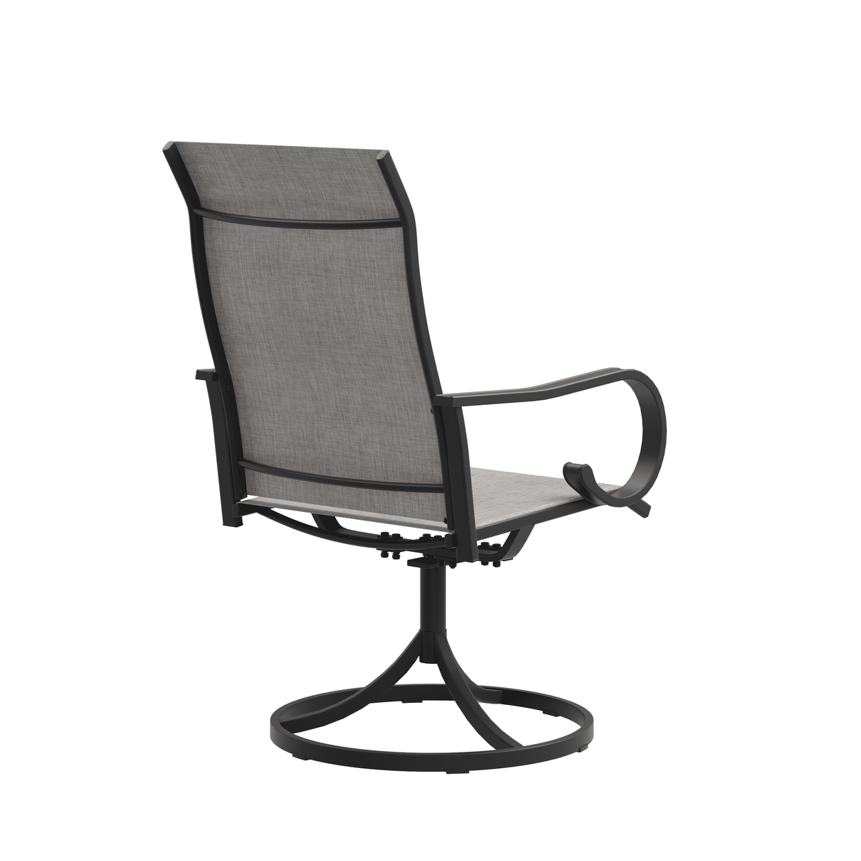 Vicllax Modern Swivel Outdoor Dining Chair set of 2 - High-Back Weather-Resistant Patio Seating