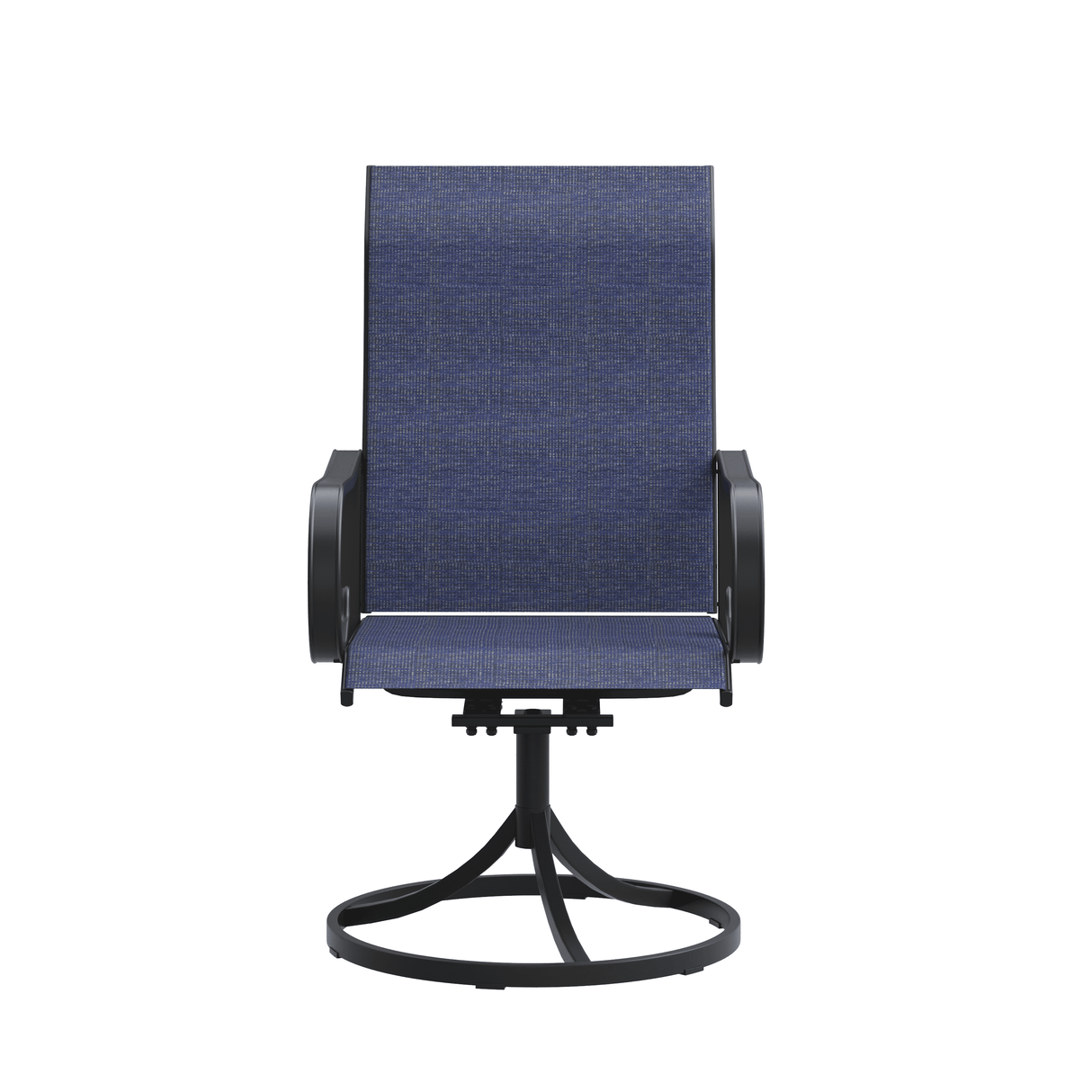 Vicllax Modern Swivel Outdoor Dining Chair set of 2 - High-Back Weather-Resistant Patio Seating