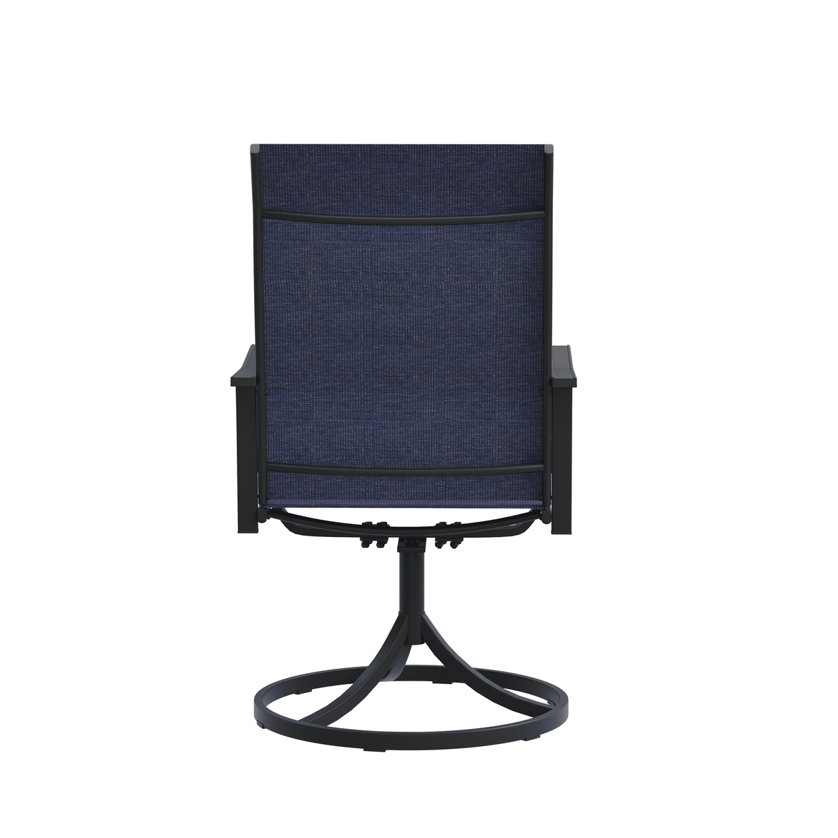 Vicllax Modern Swivel Outdoor Dining Chair set of 2 - High-Back Weather-Resistant Patio Seating