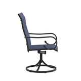Vicllax Modern Swivel Outdoor Dining Chair set of 2 - High-Back Weather-Resistant Patio Seating
