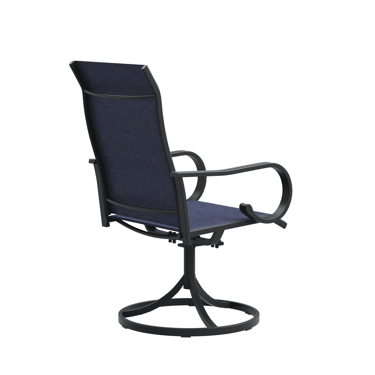 Vicllax Modern Swivel Outdoor Dining Chair set of 2 - High-Back Weather-Resistant Patio Seating