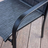 Vicllax 9 Pieces Outdoor Dining Set with 59" Square Dining Table and Stackable Chair