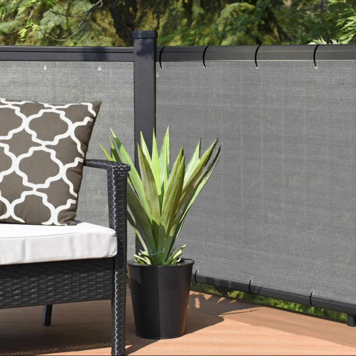VICLLAX Shade Fabric Sun Shade Cloth Privacy Screen with Grommets for Patio Garden Pergola Cover Canopy