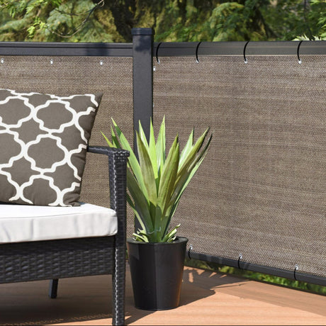 Vicllax Tela para sombra solar 90% de tamaño personalizado, tela para sombra, panel de privacidad para sombra 