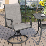 Vicllax 7 Pieces Outdoor Dining Set with 48" Round Dining Table and Swivel Chairs
