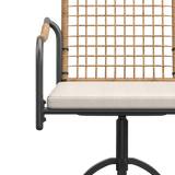 Vicllax Solana Modern Hand-Woven Rope Outdoor Dining Chair with Cushion, Set of 2