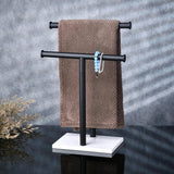 Vicllax Marble Floor Towel Rack