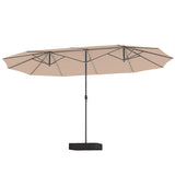 Vicllax Horizon 13ft Double-Sided Patio Umbrella with Heavy-Duty Base