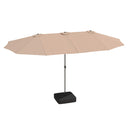 Vicllax Horizon 13ft Double-Sided Patio Umbrella with Heavy-Duty Base