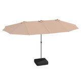Vicllax Horizon 13ft Double-Sided Patio Umbrella with Heavy-Duty Base