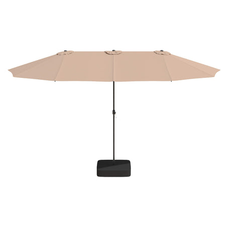 Vicllax Horizon 13ft Double-Sided Patio Umbrella with Heavy-Duty Base | Extra-Large Twin Outdoor Market Table Umbrella with Easy Crank Mechanism for Backyard, Pool, Deck