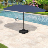 Vicllax Horizon 13ft Double-Sided Patio Umbrella with Heavy-Duty Base