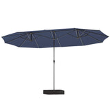 Vicllax Horizon 13ft Double-Sided Patio Umbrella with Heavy-Duty Base