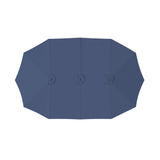 Vicllax Horizon 13ft Double-Sided Patio Umbrella with Heavy-Duty Base