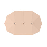 Vicllax Horizon 13ft Double-Sided Patio Umbrella with Heavy-Duty Base