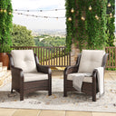 Vicllax Patio Wicker Oasis Lounge Sofa, Single Chair Set of 2