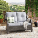 Vicllax Patio Wicker Oasis Lounge Sofa, Loveseat