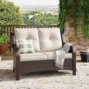Vicllax Patio Wicker Oasis Lounge Sofa, Loveseat