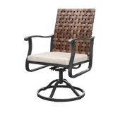 Vicllax Harmony 360-Degree Swivel Outdoor Armchair, Set of 2