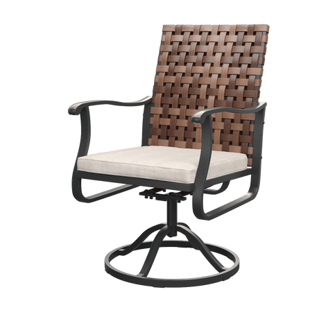 Vicllax Harmony 360-Degree Swivel Outdoor Armchair, Set of 2