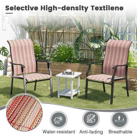 Vicllax Juego de comedor para patio de 5/7 piezas, silla grande para exteriores y mesa de comedor de metal 