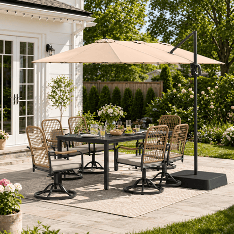 VICLLAX 13FT Large Double-Sided Patio Umbrella