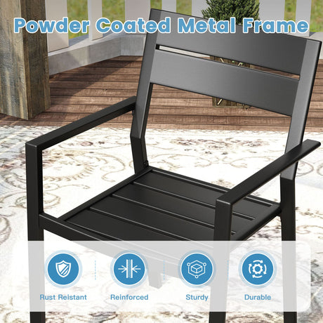 Vicllax Mesa redonda para patio de 42" con estante de almacenamiento y orificio para sombrilla ajustable 