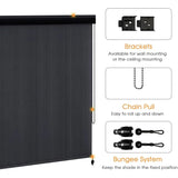 Vicllax Roller Shade, Patio Roll Up Sun Blocking Roller Shade with Aluminum Valance