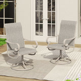 Vicllax Patio Swivel Chairs Set of 2/4/6, Outdoor Textilene Swivel Dining Chair