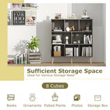 Vicllax Open Bookshelf with Legs, Storage Cube Floor Standing Display Shelf