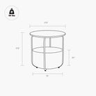 outdoor side table round with storage balack grey navy wthite small end accent table