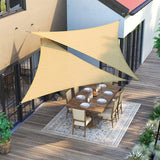 Vicllax Custom Color 90% Triangle Sun Shade Sail, Shade Fabric Shade Cloth