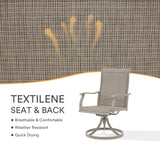 Vicllax 7 Pieces Outdoor Dining Set with 48" Round Dining Table and Swivel Chairs