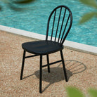 outdoor black dining chair, set of 2 4 6